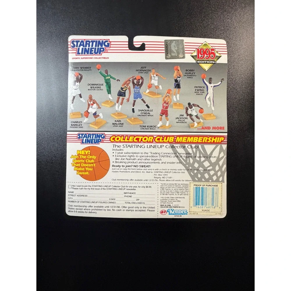 1995 Kenner Starting Lineup Toni Kukoc Chicago Bulls Action Figure with Card NEW